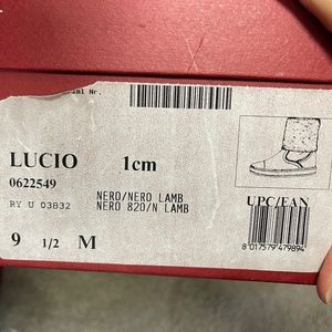 Salvatore Ferragamo Black suede shearling lined sneaker boot, women’s size 9.5